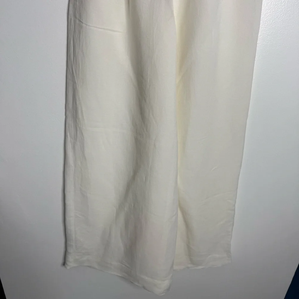 NWT Massimo Dutti Wide Leg Pleated Trousers White Size‎ 2 Minimalist Elegance - Picture 7 of 13